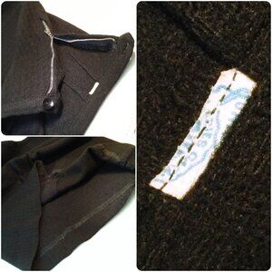 Vintage 60s Union-Made Wiggle Pencil Skirt Lady-S(4) Tweed Wool Metal Side-Zip